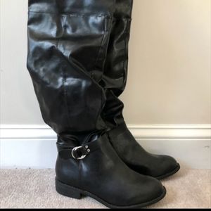 Knee high leather boots